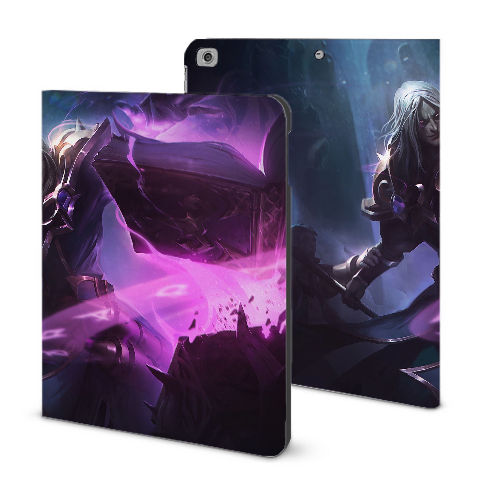 （画像用） リーグ・オブ・レジェンド League of Legends LOL IPad ケース ブック型 PUレザー TPU 耐衝撃 軽量 薄型 ペン収納なし 全面保護 IPad 各モデル対応